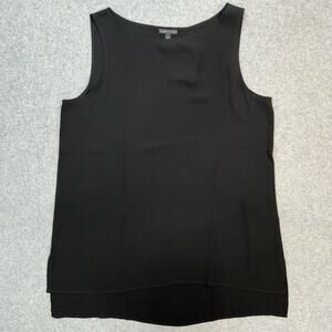 Eileen Fisher Sleeveless Shell Tank Silk Black Women’s Size Large